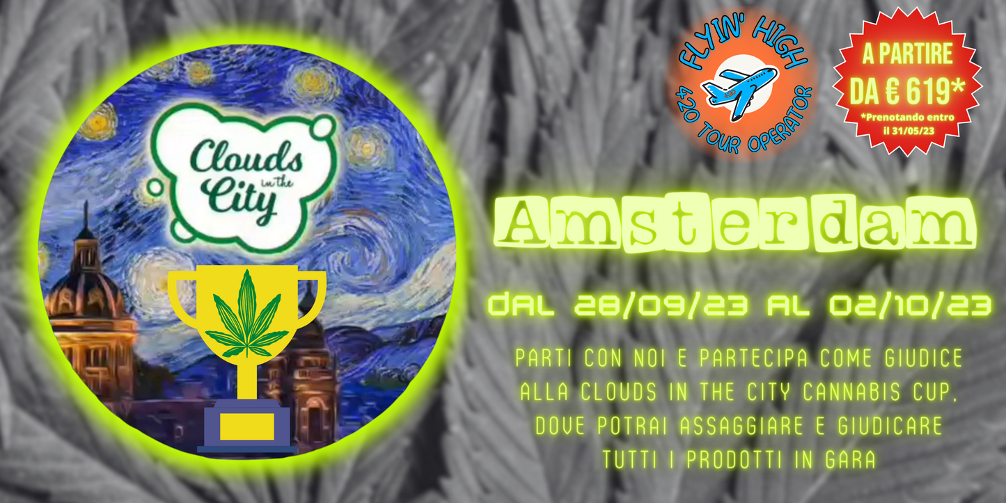 AMSTERDAM: Clouds in the City CUP - 5gg dal 28/09/23 al 02/10/23 | Volo A/R da Milano | ETÀ 18+