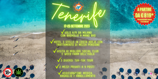 | TENERIFE 2023 | Una settimana 420 friendly | 17-23 Settembre | ETÀ 18+