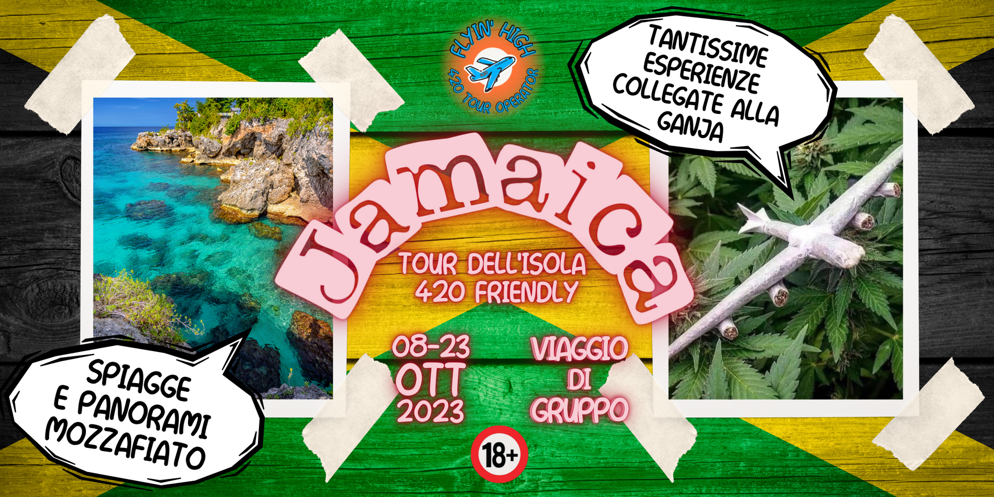 viaggio di gruppo in Jamaica 420 friendly ottobre 2023